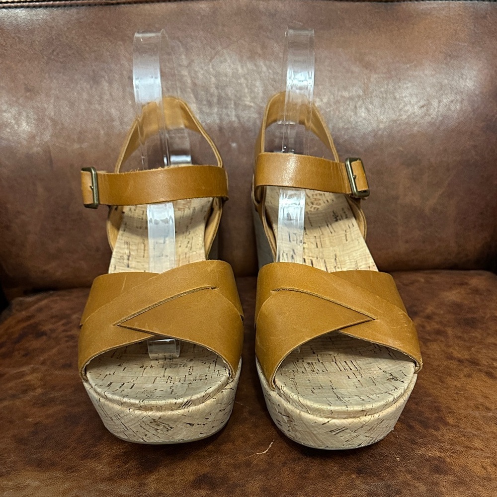 Kork-Ease Brown Wedge Sandals - Picture 3 of 12